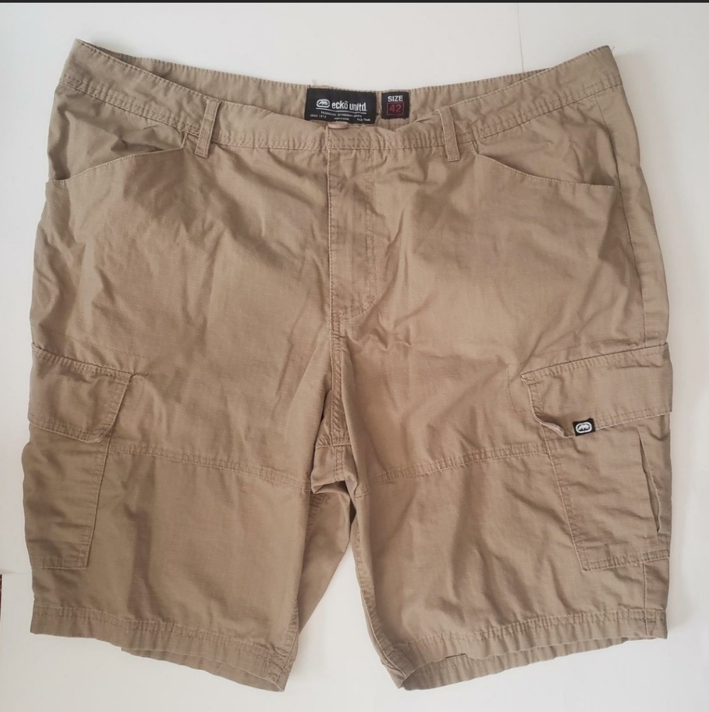 Ecko Unlimited Khaki Tan Cargo Shorts Size 42